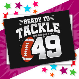 Cartão Postal Festa de Futebol Americano de 49 Anos de Idade Ani