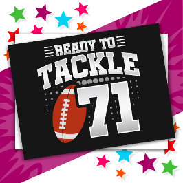 Cartão Postal Festa de Futebol Americano de 71 Anos de Idade Ani