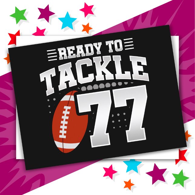 Cartão Postal Festa de Futebol Americano de 77 Anos de Idade Ani (Criador carregado)