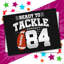 Cartão Postal Festa de Futebol Americano de 84 Anos de Idade Ani