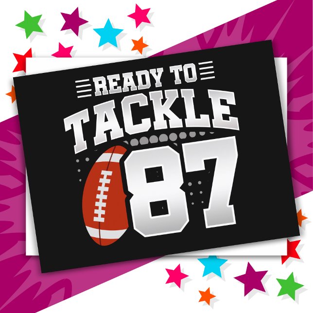 Cartão Postal Festa de Futebol Americano de 87 Anos de Idade Ani (Criador carregado)