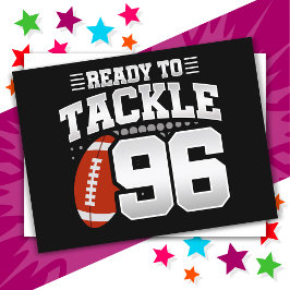 Cartão Postal Festa de Futebol Americano de 96 Anos de Idade Ani