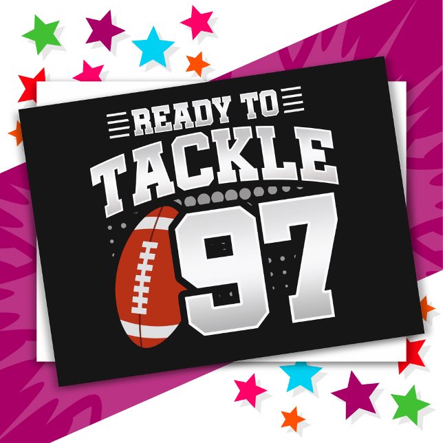 Cartão Postal Festa de Futebol Americano de 97 Anos de Idade Ani (Criador carregado)