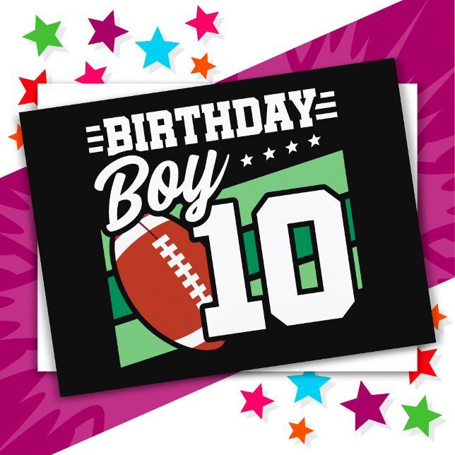 Cartão Postal Festa de Futebol de 10 anos Tema do 10º Aniversári (Criador carregado)