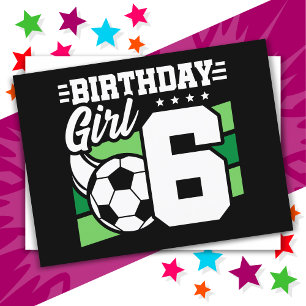 Cartão Postal Festa de Futebol de 6 Anos de Idade Menina de 6º A