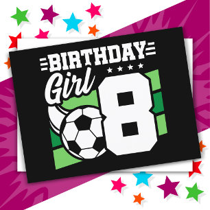 Cartão Postal Festa de Futebol de 8 Anos de Idade 8º Aniversário