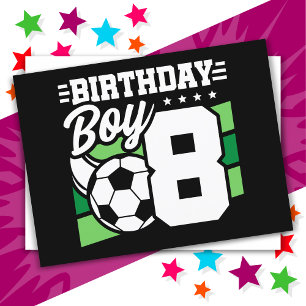 Cartão Postal Festa de Futebol de 8 Anos de Idade 8º Aniversário