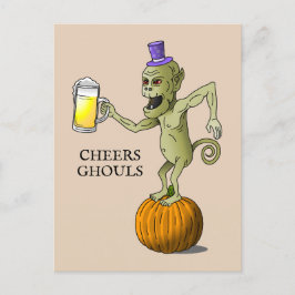 Cartão Postal Festa de Halloween de Cheers Ghouls