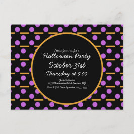 Cartão Postal Festa de Halloween Padrão de Formas Geométricas