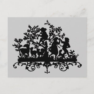 Cartão Postal Festa De Jardim Com Crianças Dançando