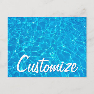 Cartão Postal Festa de Natação de Nadação Azul legal de Nada