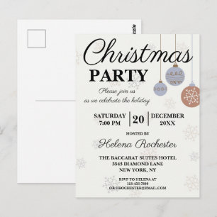 Cartão Postal Festa de Natal de Ornamento Festivo de Férias