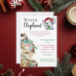Cartão Postal Festa de Natal Moderna para Crianças Elefante Bran