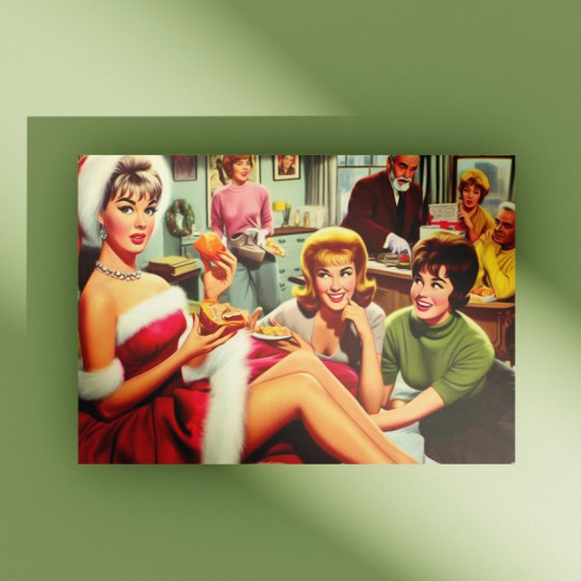 Cartão Postal Festa de Natal Retro (Criador carregado)