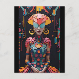 Cartão Postal Festa de Nova Tarde de de Alice - Ken Gage Art