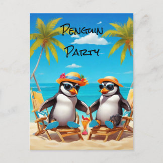 Cartão Postal Festa de Pinguins