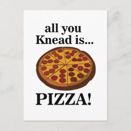 Cartão Postal Festa de Pizza de Pepperoni Divertida