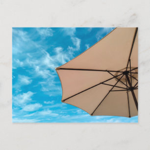 Cartão Postal Festa de praia azul sol oceano guarda-chuva pop co