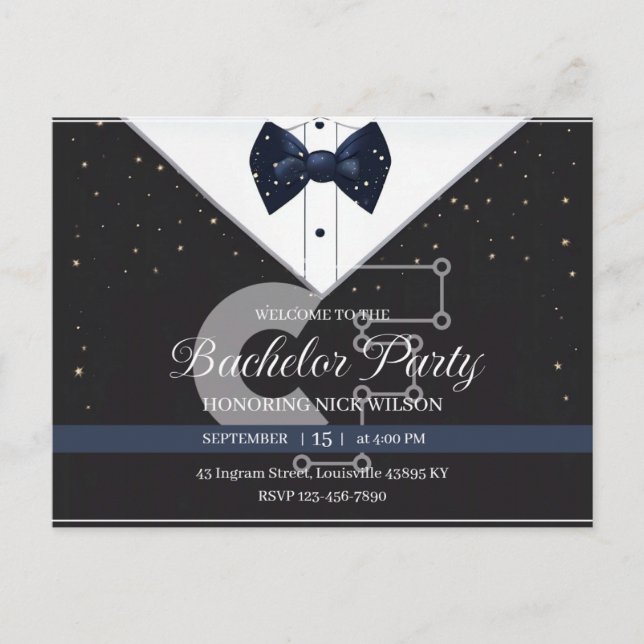 Cartão Postal Festa de Solteiro (Frente)