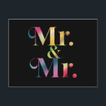 Cartão Postal Festa de Solteiro Gay Sr. & Sr. Casamento Gay<br><div class="desc">Festa de Solteiro Gay Sr. & Sr. Casamento Gay</div>