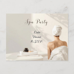 Cartão Postal Festa de Spa Design Minimalista de Bem-Estar