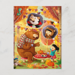 Cartão Postal Festa de Tea de Halloween