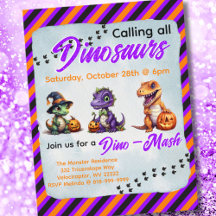 Festa Dino-Mash do Dinossaur do Halloween