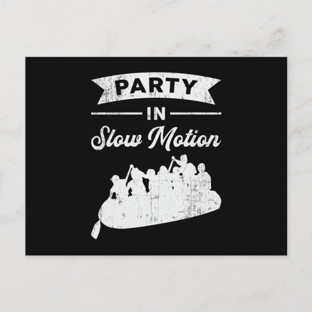 Cartão Postal Festa Em Barco De Barco De Canoa De Movimento Lent (Frente)