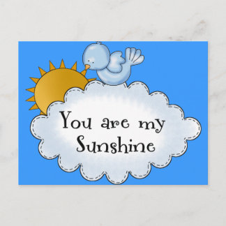 Cartão Postal Festa Infantil Pássaro Sol Você É Meu Sol