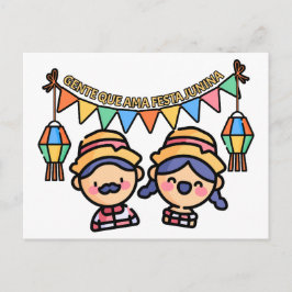 Cartão Postal Festa Junina Farmers