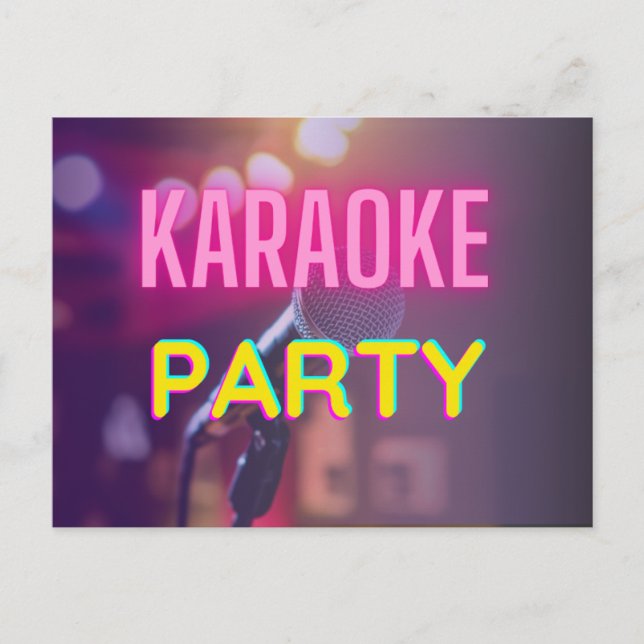 CARTÃO POSTAL FESTA KARAOKE (Frente)