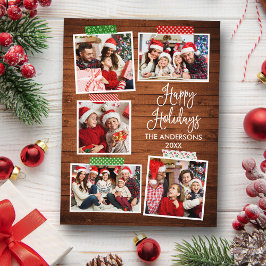 Cartão Postal Festas de Artesanato Felizes de Feriados em Feriad