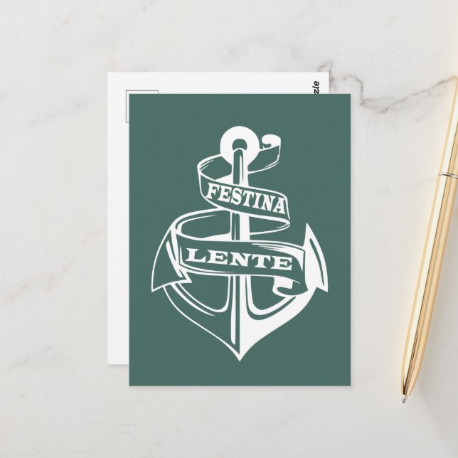 Cartão Postal Festina lente (Frente/Verso In Situ)