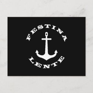 Cartão Postal Festina lente