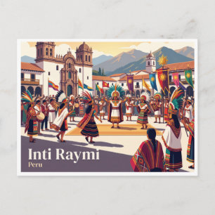 Cartão Postal Festival Cusco Inti Raymi Peru