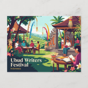 Cartão Postal Festival de Escritores de Ubud Indonésia