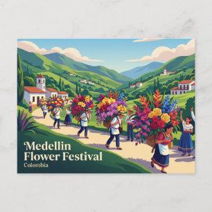 Cartão Postal Festival de Flores de Medellín Colômbia