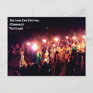 Cartão Postal Festival de Incêndio Beltane Procissão da Rainha d
