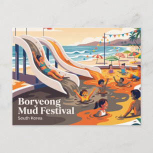 Cartão Postal Festival de Lama de Boryeong Coreia do Sul