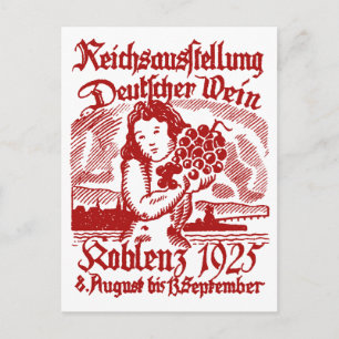 Cartão Postal Festival de vinho alemão de 1925