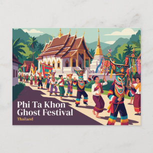 Cartão Postal Festival dos Fantasmas Phi Ta Khon, Dan Sai Tailân