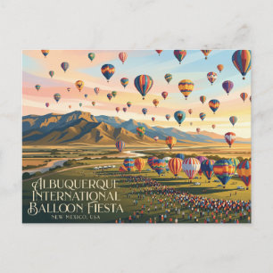 Cartão Postal Festival Internacional de Balões de Albuquerque