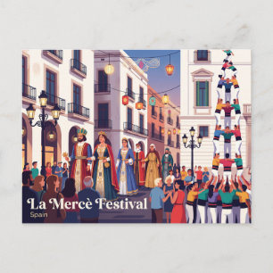 Cartão Postal Festival La Mercè Barcelona Espanha