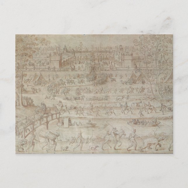 Cartão Postal Festival no Chateau d'Anet (Frente)