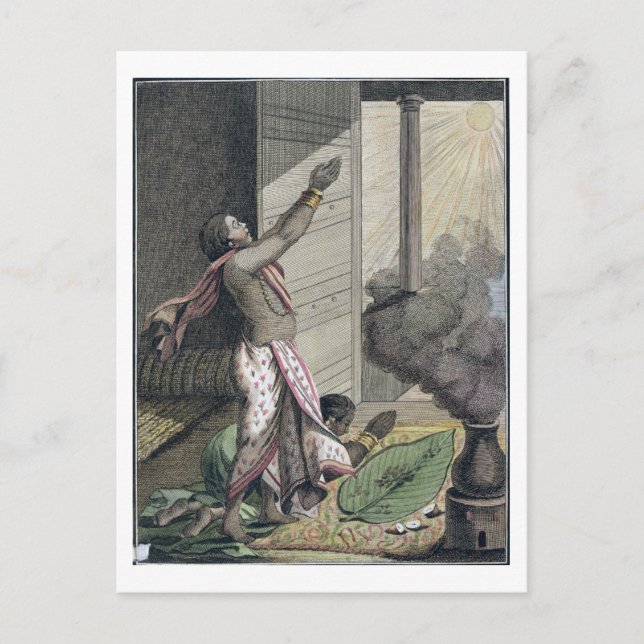 Cartão Postal Festival Pongol, Índia, de "Voyage aux Indes, ou (Frente)