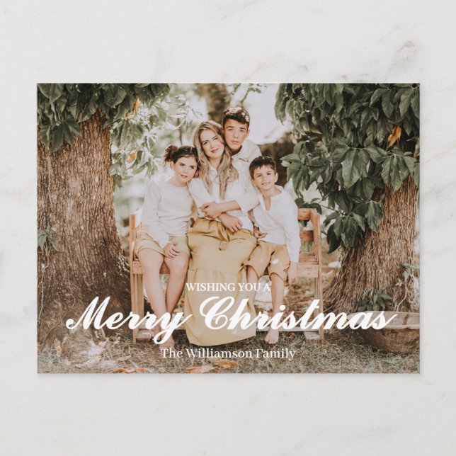 Cartão Postal Festive Merry And Bright Christmas  (Frente)