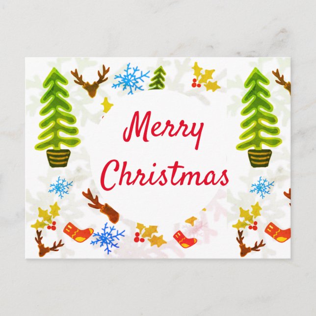 Cartão Postal Festividades de Natal (Frente)