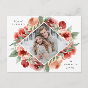 Cartão Postal Festivo Floral Foto de Férias