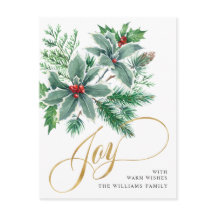 Festivo Holly Berry Natal Saudação Feriado