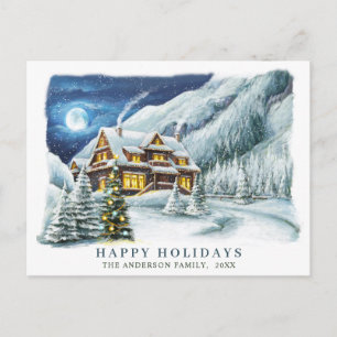 Cartão Postal Festivo Natal Casa Natal Saudação